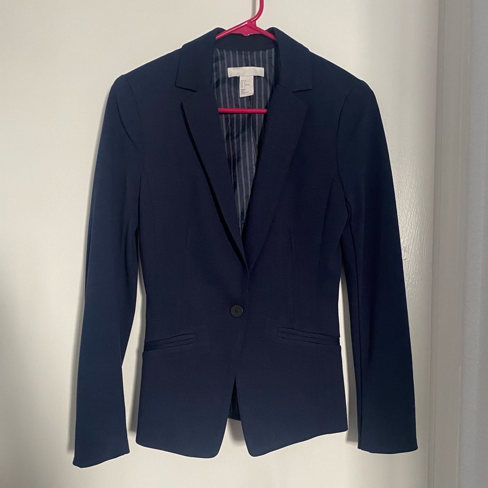 H & M Navy Blue Blazer